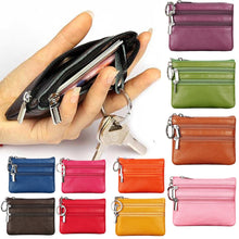 Load image into Gallery viewer, PU Leather Colorful Coin Purses  Key Holder