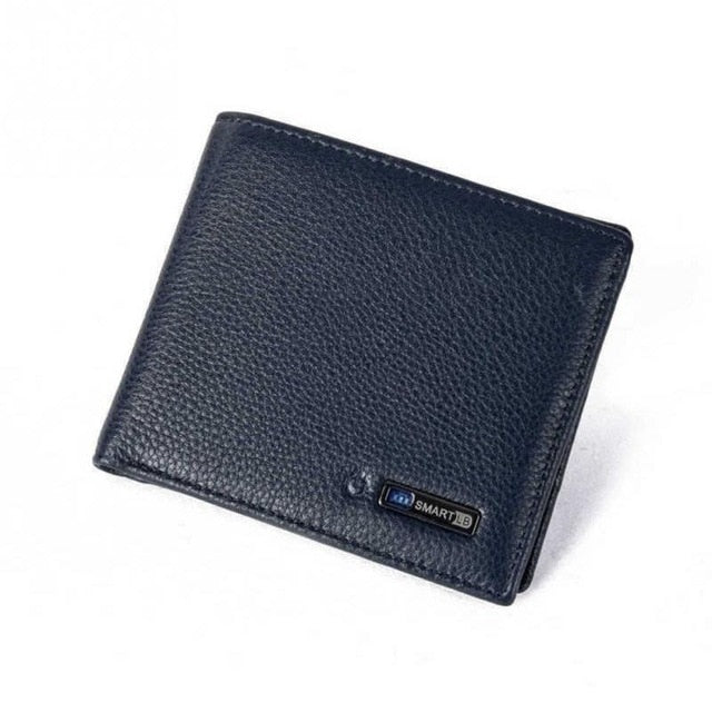 Genuine Leather Anti-theft Smart Wallet  GPS Locator